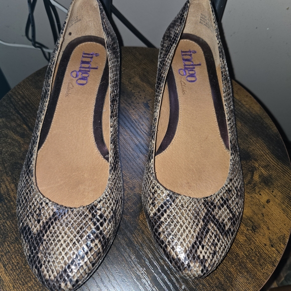 Indigo By:  Clarks Brown Snakeskin Women's Shoes - Picture 1 of 7